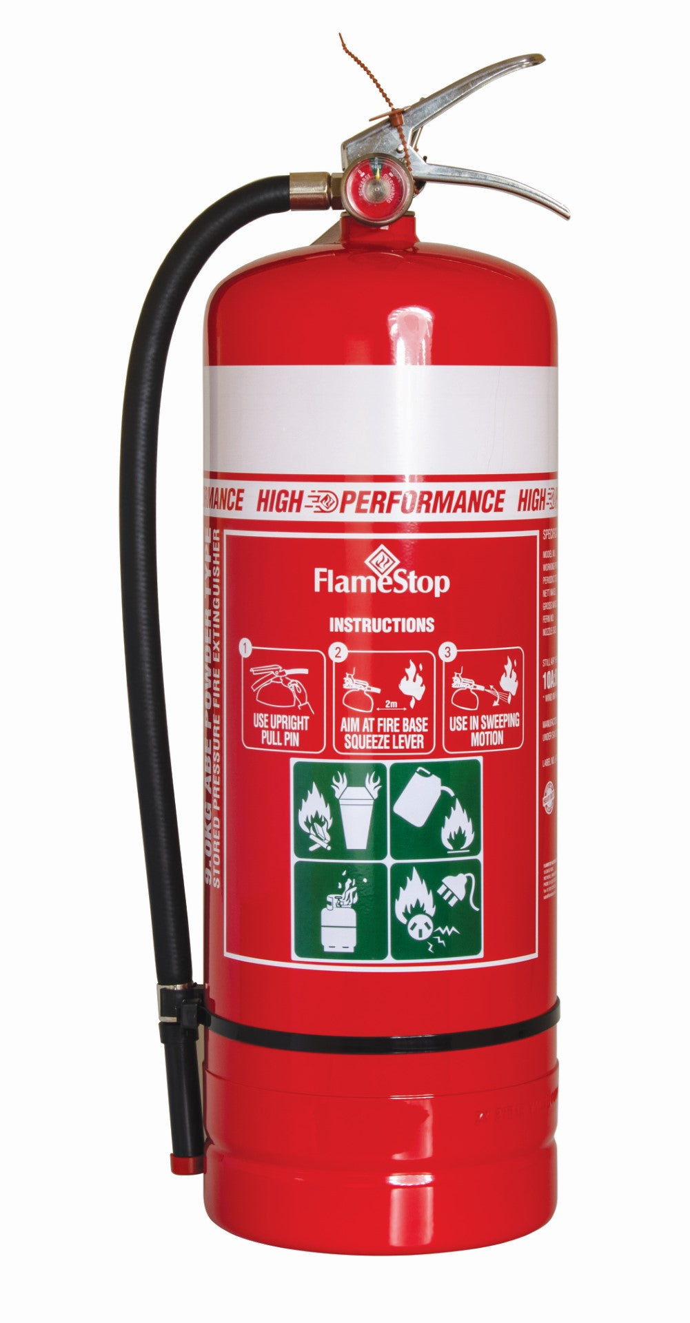 High Performance 9.0kg ABE Powder Type Portable Fire Extinguisher