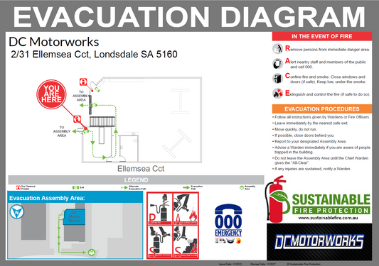 Evacuation Diagram - Created from your drawings