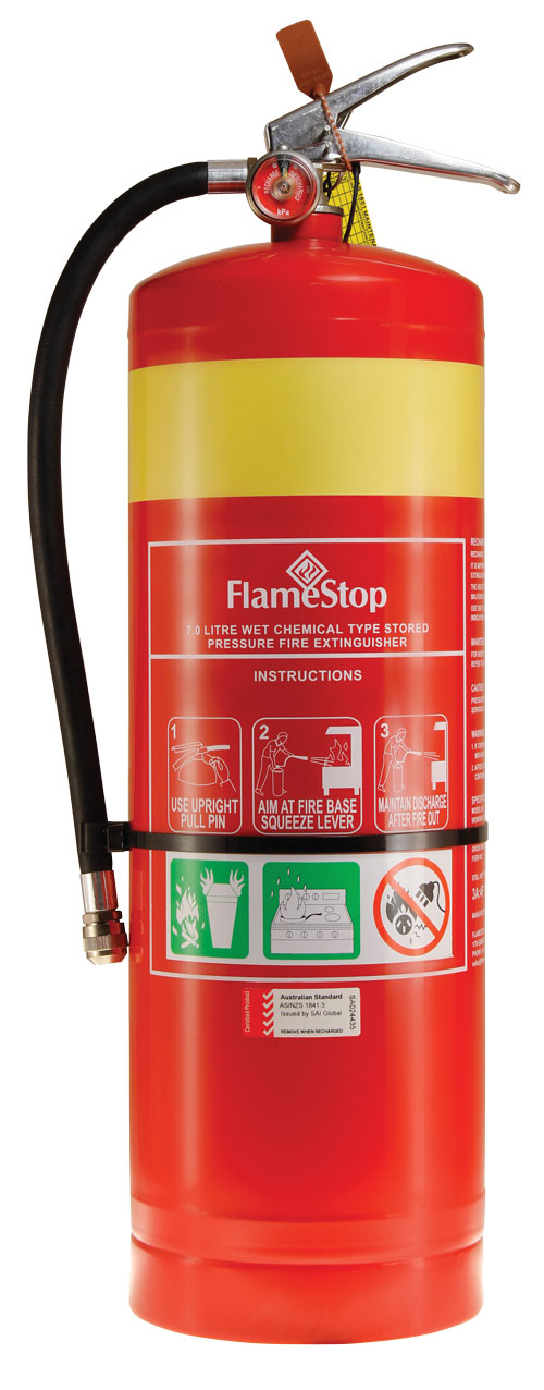 7.0L Wet Chemical Type Portable Fire Extinguisher - for cooking / kitchen fires