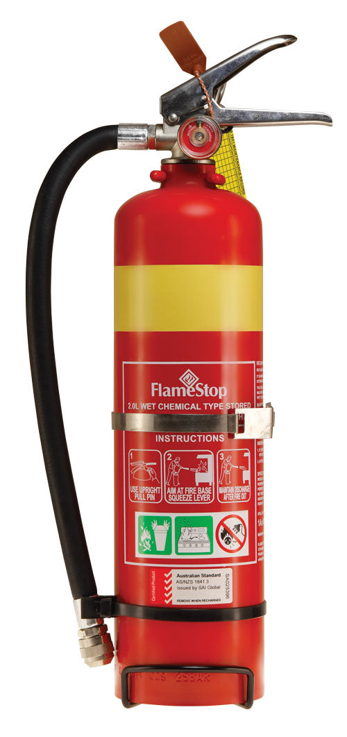 2.0L Wet Chemical Type Portable Fire Extinguisher - for kitchen / cooking fires